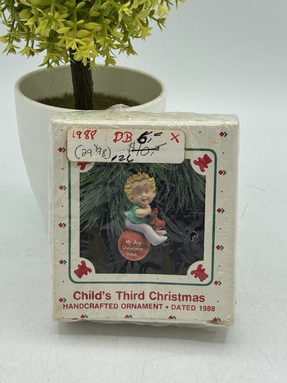 Hallmark Keepsake 1988 Child's Third Christmas Ornament with Box Vintage